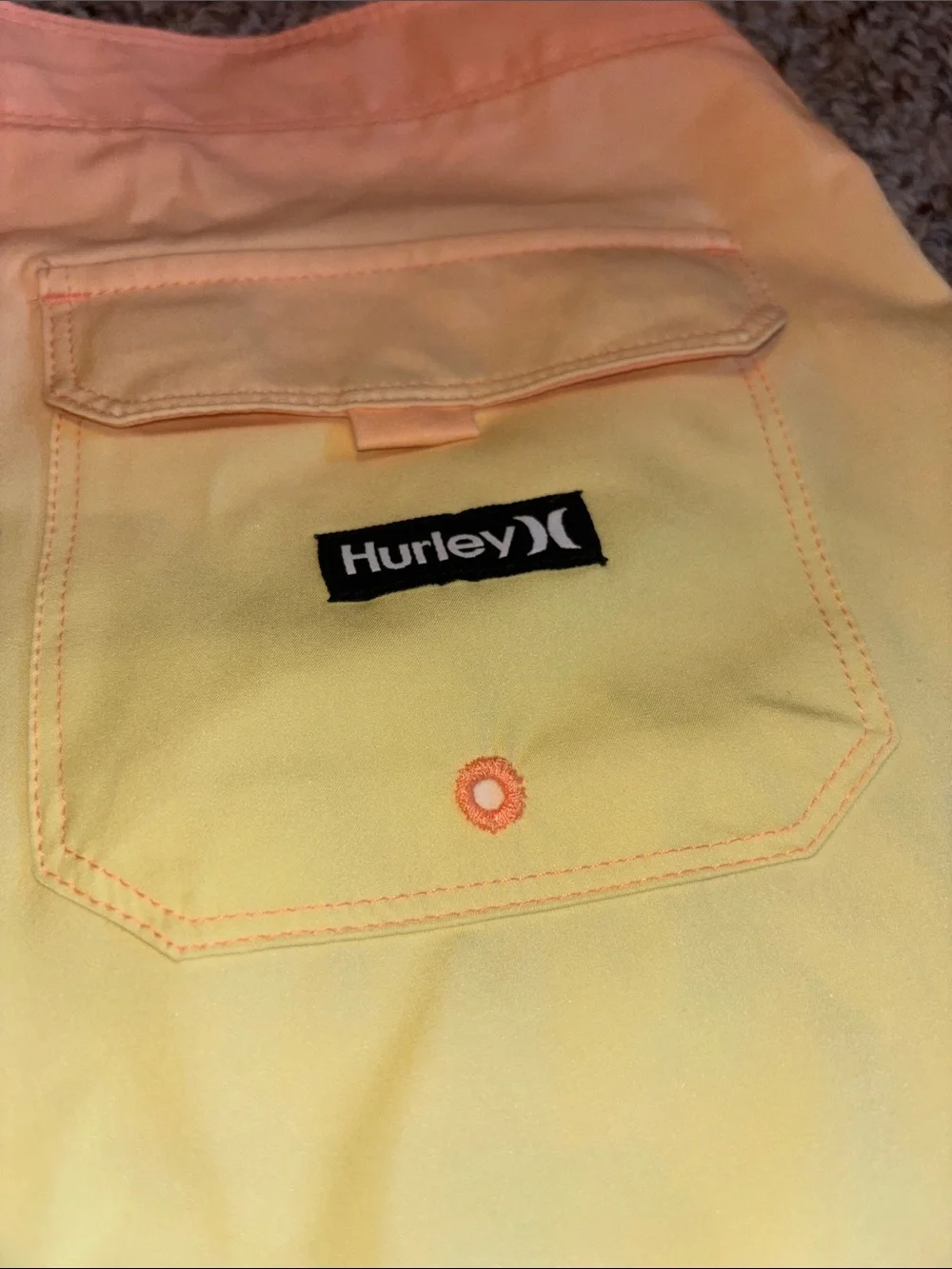New Hurley Boys Youth Young Men’s Swim Trunks Board Shorts 20/30 Ombré Orange